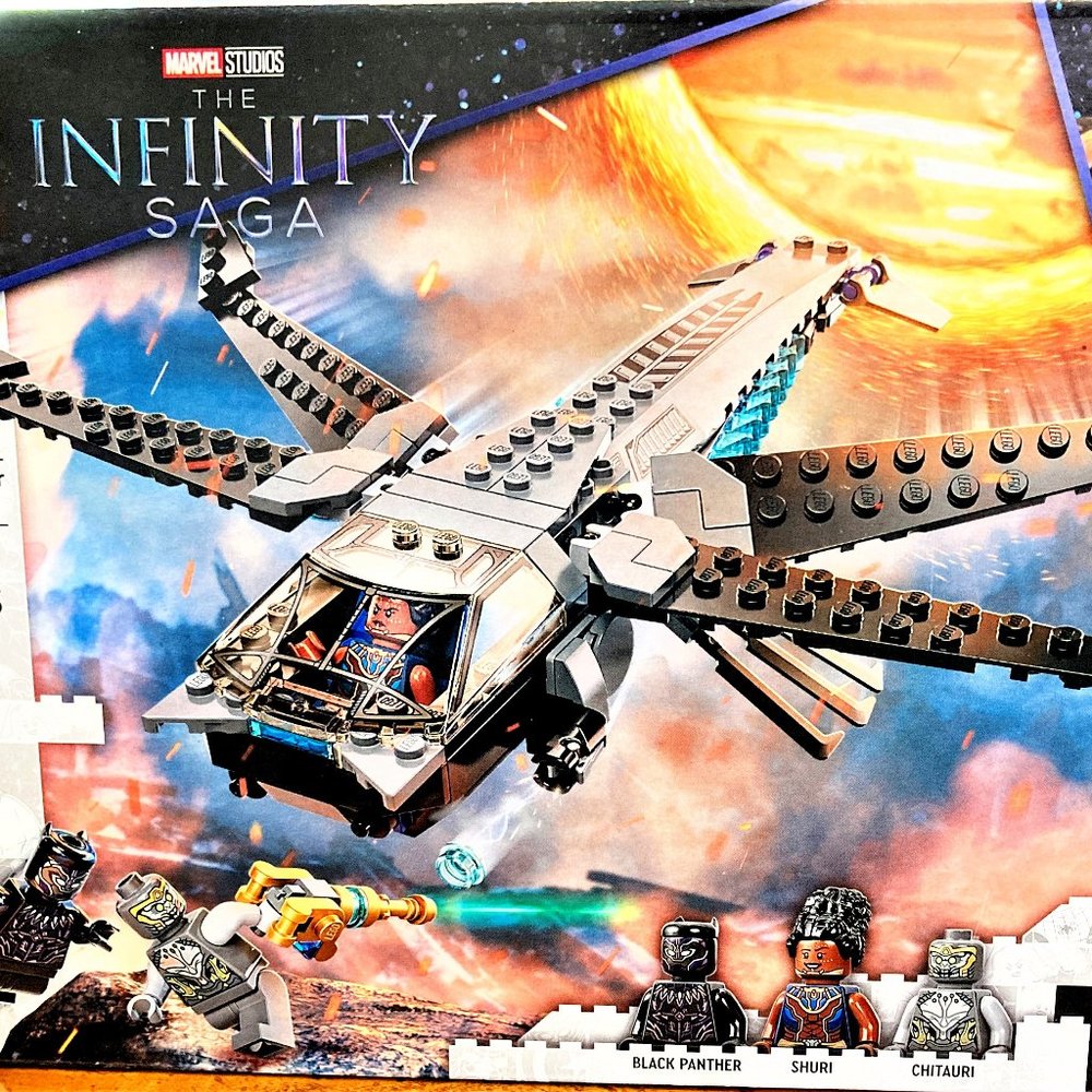 NWT Lego Set INFINITY SAGA Disney76186 Marvel Black Panther Dragon Flyer 202 pcs